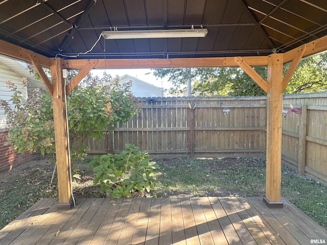 1911 Wall St, Murphysboro, IL 62966 - deck with a fenced backyard and a gazebo