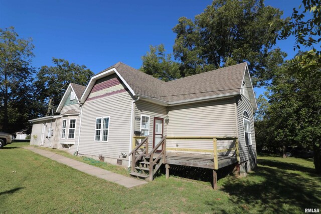 view of property exterior featuring a yard