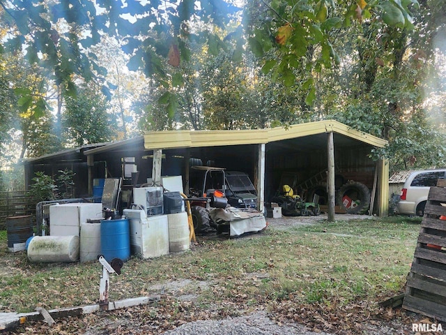 view of property exterior with a carport