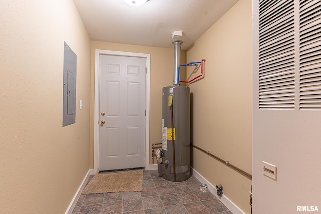 utilities featuring water heater and electric panel