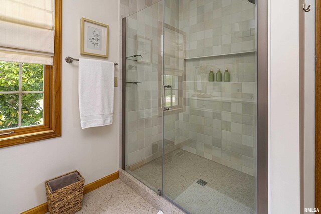 5345 State Route 127th Hwy, Cobden, IL 62920 - bathroom with baseboards and a shower stall