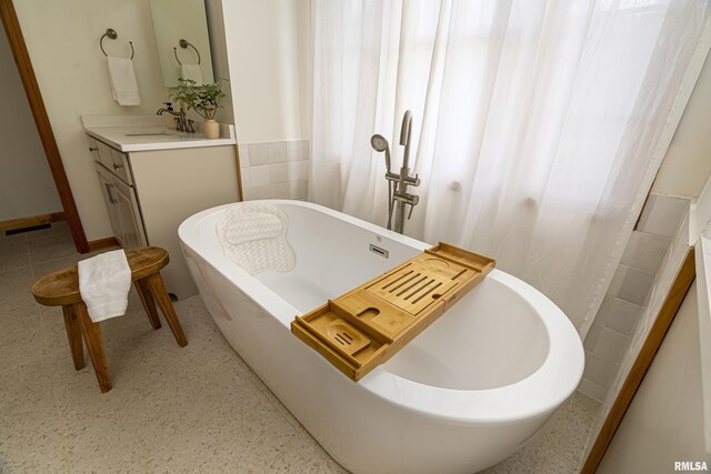 5345 State Route 127th Hwy, Cobden, IL 62920 - bathroom featuring vanity and a freestanding tub