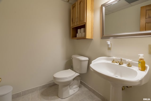 5345 State Route 127th Hwy, Cobden, IL 62920 - bathroom with toilet, baseboards, and tile patterned flooring