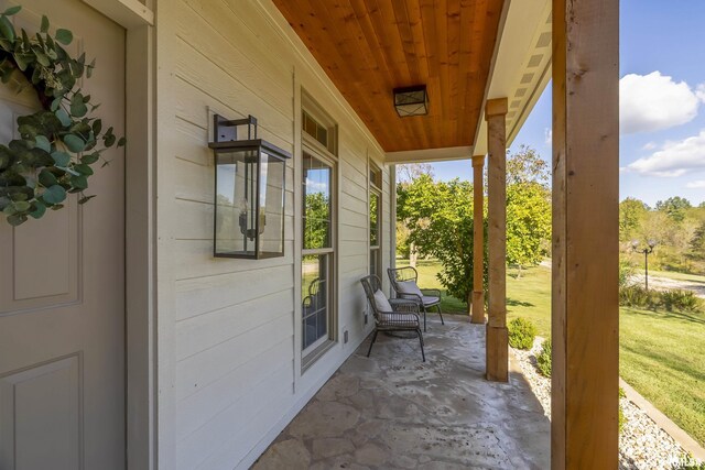 5345 State Route 127th Hwy, Cobden, IL 62920 - covered porch featuring a yard