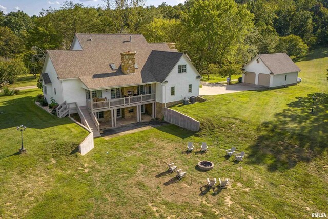 5345 State Route 127th Hwy, Cobden, IL 62920 - view from above of property with a forest