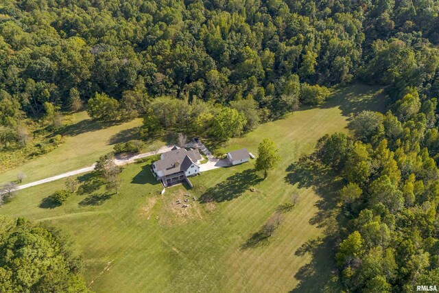 5345 State Route 127th Hwy, Cobden, IL 62920 - aerial view of property's location with a forest and rural landscape