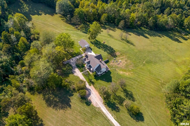 bird's eye view featuring a rural view