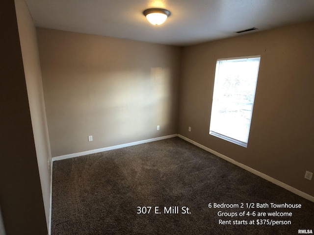 view of carpeted empty room