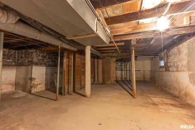 view of basement