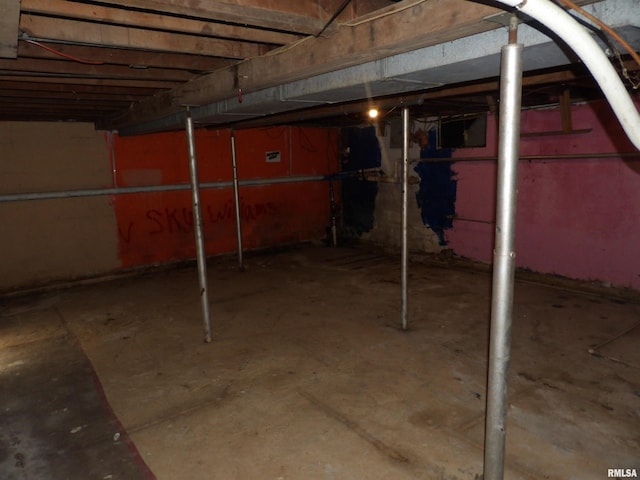 view of basement