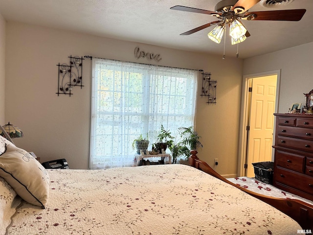 104 Townhouse Dr, Cambria, IL 62915 - bedroom with a ceiling fan and visible vents