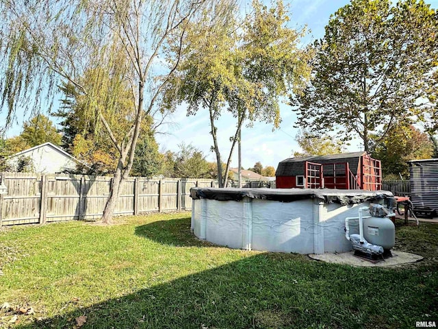 104 Townhouse Dr, Cambria, IL 62915 - view of yard with a fenced in pool and a fenced backyard