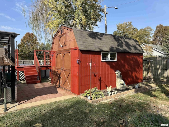 104 Townhouse Dr, Cambria, IL 62915 - view of shed featuring fence