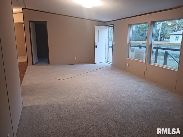 view of carpeted spare room