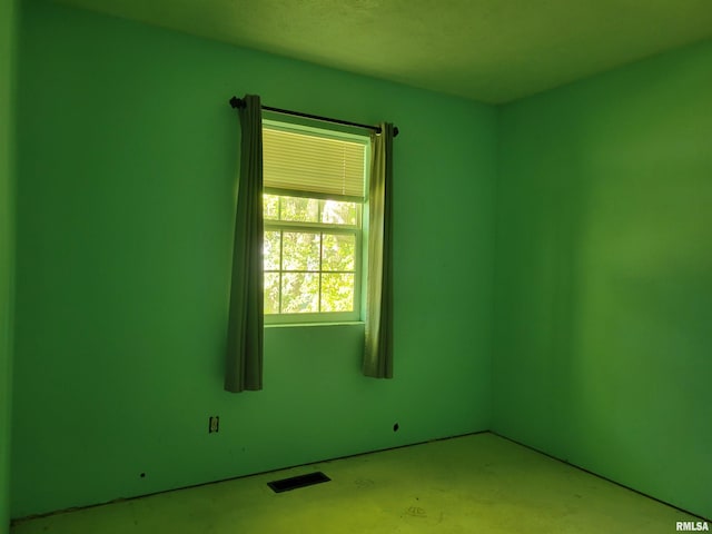 empty room with concrete floors