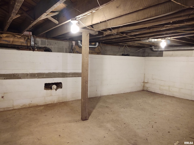 view of basement