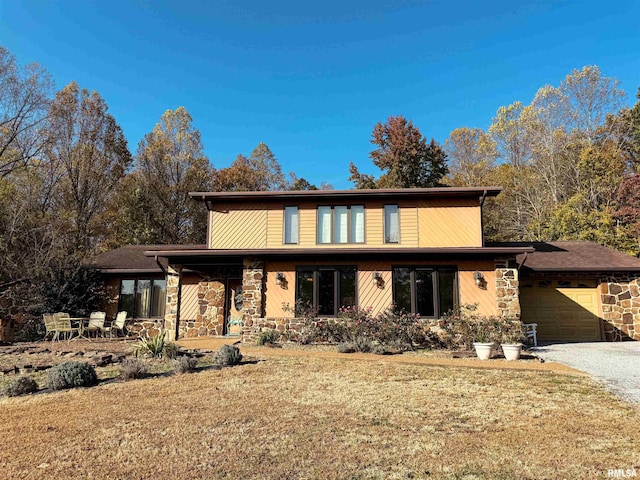 view of property featuring a garage