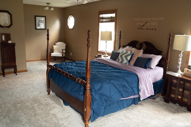 view of carpeted bedroom