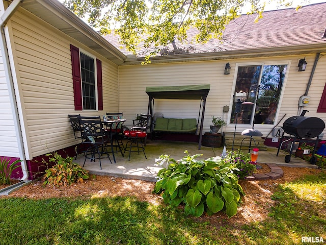 view of patio with grilling area