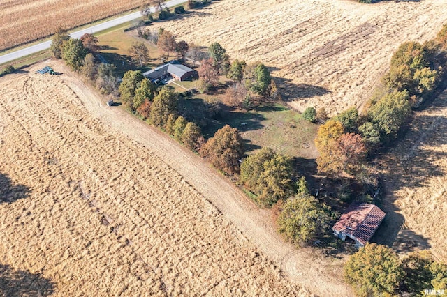 2857 State Route 161st Hwy, Centralia, IL 62801 - aerial view of property's location with rural landscape and large plots for crops