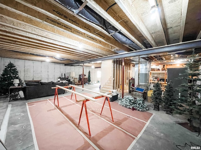 view of basement