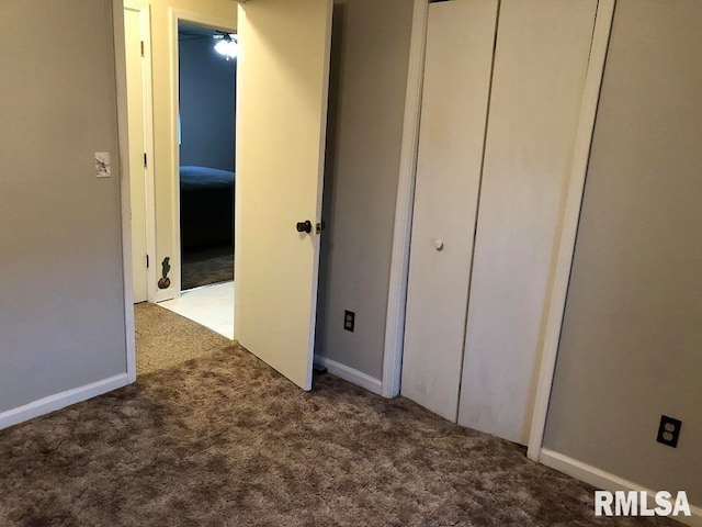 unfurnished bedroom featuring carpet floors