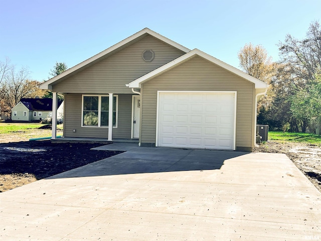 view of front facade with a garage