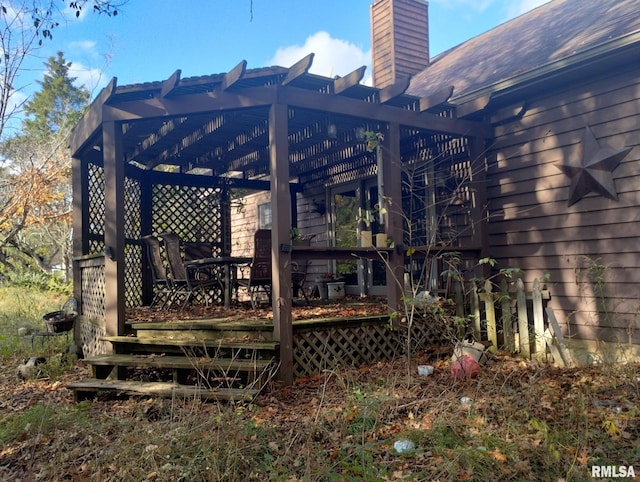 view of wooden terrace