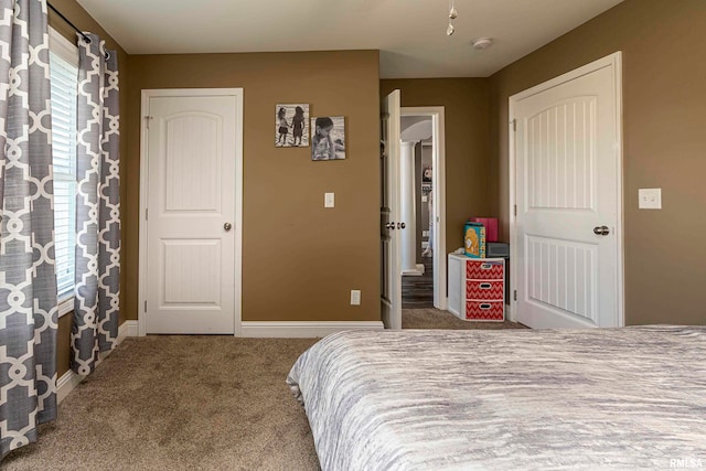 view of carpeted bedroom