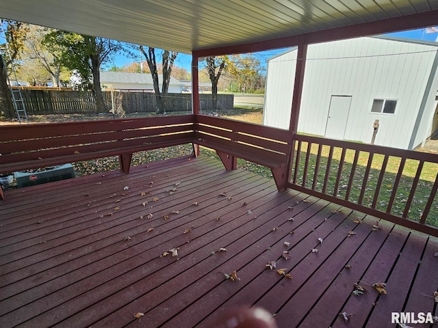 view of wooden terrace