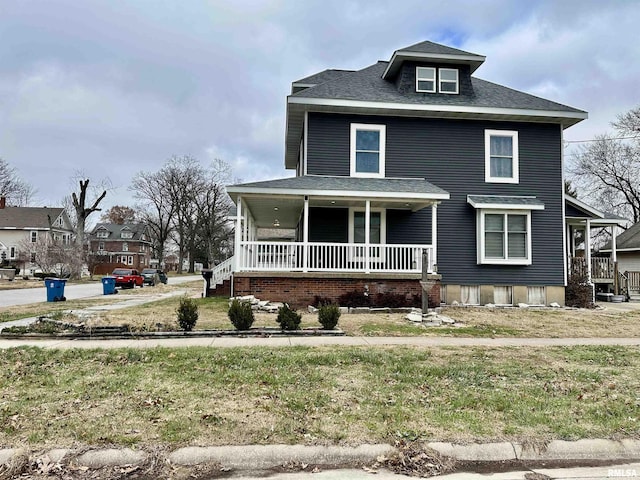 view of front of house with covered porch