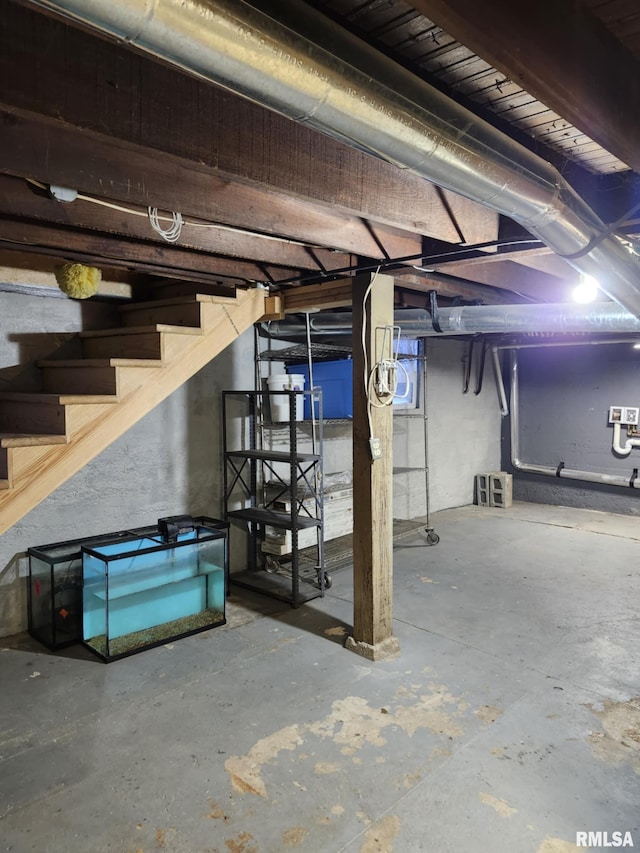 view of basement