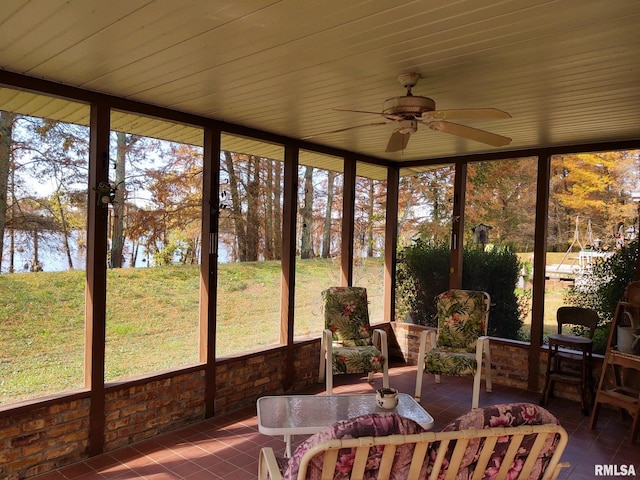 20366 Noisy Goose Ln, Olive Branch, IL 62969 - sunroom / solarium with ceiling fan
