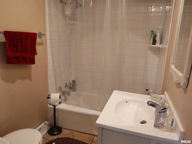 20366 Noisy Goose Ln, Olive Branch, IL 62969 - bathroom featuring toilet, shower / washtub combination, vanity, and tile patterned floors