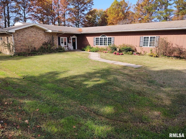 20366 Noisy Goose Ln, Olive Branch, IL 62969 - single story home with a front lawn and brick siding