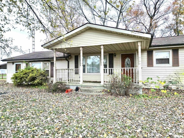 view of front of house featuring covered porch