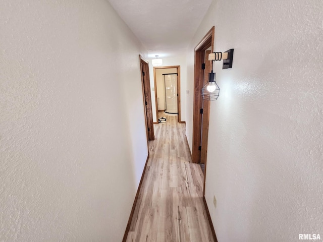 corridor featuring light hardwood / wood-style flooring