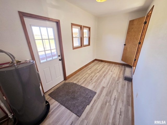 doorway featuring light hardwood / wood-style floors