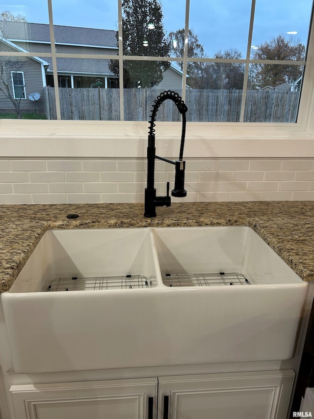 interior details featuring sink