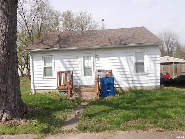 805 Samuel St, Christopher, IL 62822 - rear view of house with roof with shingles