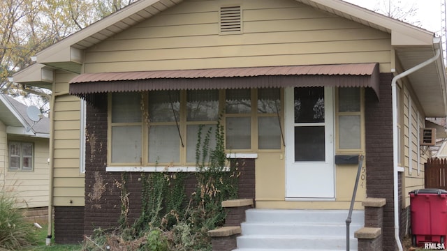 view of bungalow-style home