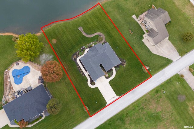 birds eye view of property