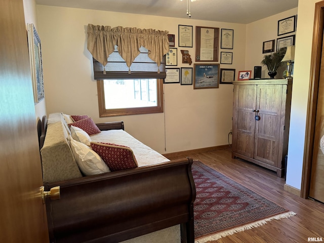 living area featuring wood-type flooring