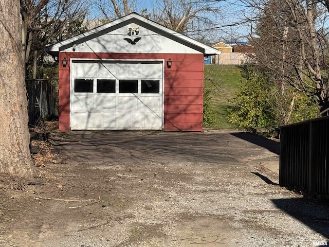 view of outdoor structure featuring a garage