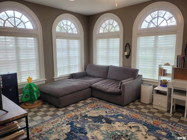 living room with a healthy amount of sunlight