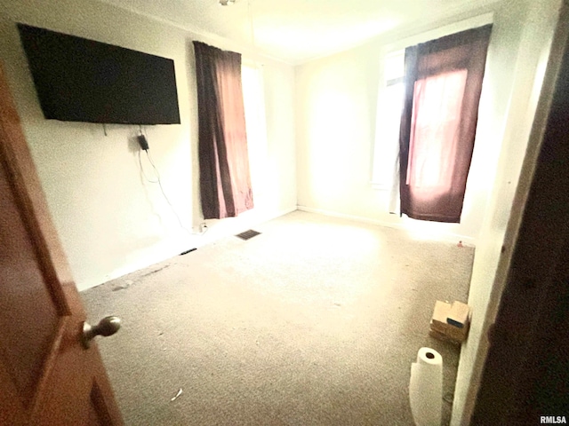 interior space featuring carpet