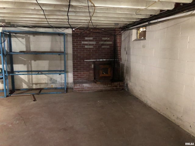 view of basement