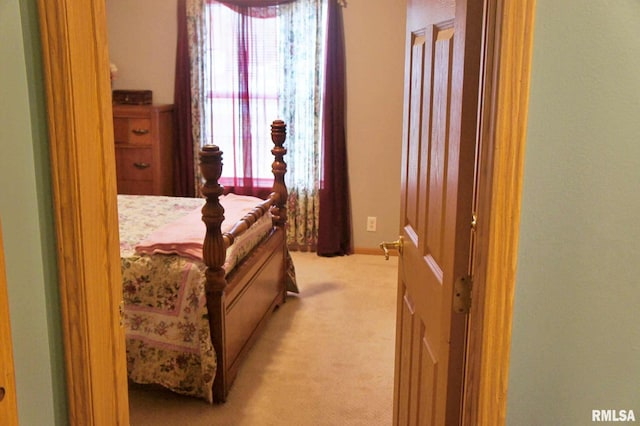 view of carpeted bedroom