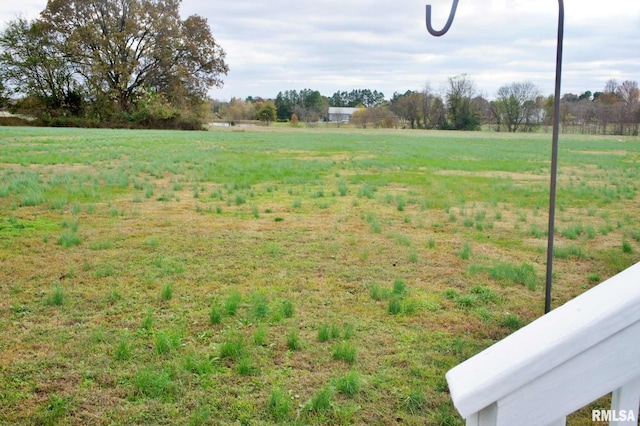 view of yard featuring a rural view