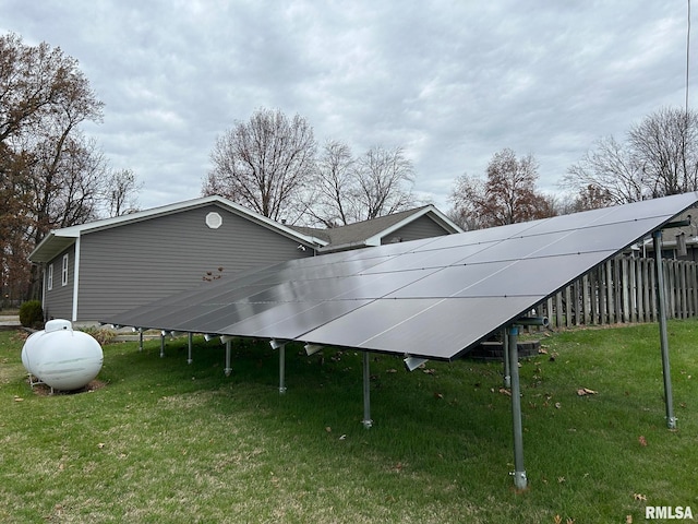 exterior space with solar panels